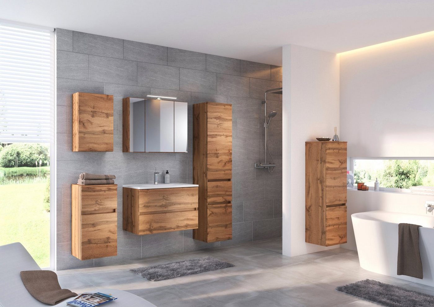welltime Hängeschrank Baabe Badmöbel Breite 40 cm – Bild 2 von 4