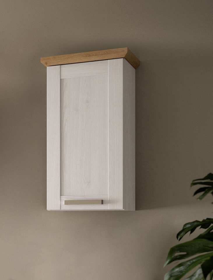 welltime Hängeschrank COSENZA, Breite 39cm, 1 Tür, 1 Einlegeboden, 2 Fächer (1-St., in Landhausoptik, mit weiteren Artikel der Serie kombinierbar) Hängeschrank, – Bild 2 von 5