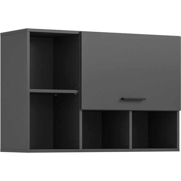 welltime Hängeschrank FALAS, Breite 95cm, 1 Klappe, 5 Fächer (1-St., in verschiedenen Farben erhältlich) Schrank, Wandschrank, Badschrank, Wäscheschrank