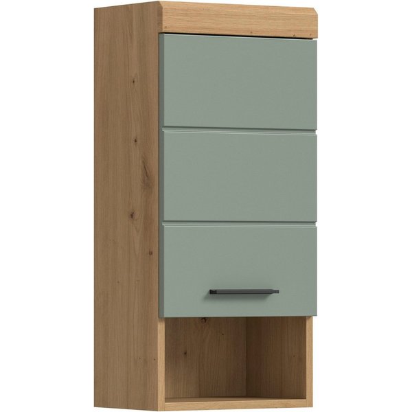 welltime Hängeschrank SIENA, Breite 37cm, 1 Tür, 1 offenes Fächer, 1 Einlegeboden, MDF-Front (1-St., TOPSELLER) in verschiedenen Farben erhältlich, Badmöbel, Ba
