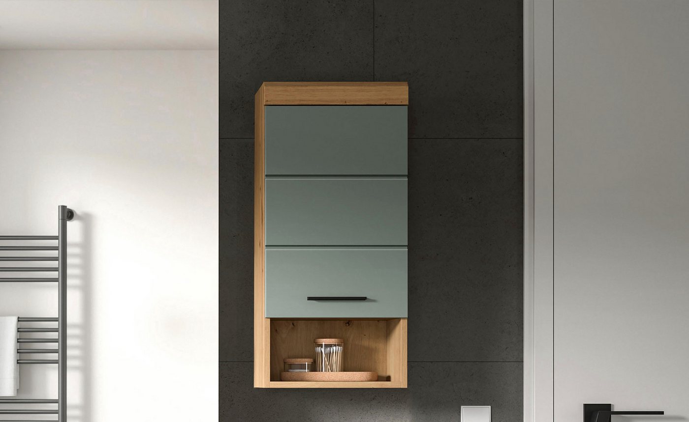 welltime Hängeschrank SIENA, Breite 37cm, 1 Tür, 1 offenes Fächer, 1 Einlegeboden, MDF-Front (1-St., TOPSELLER) in verschiedenen Farben erhältlich, Badmöbel, Ba – Bild 2 von 5