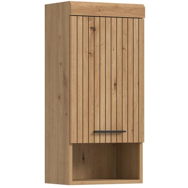 welltime Hängeschrank SIENA, Breite 37cm, 1 Tür, 1 offenes Fächer, 1 Einlegeboden, MDF-Front (1-St., TOPSELLER) in verschiedenen Farben erhältlich, Badmöbel, Ba