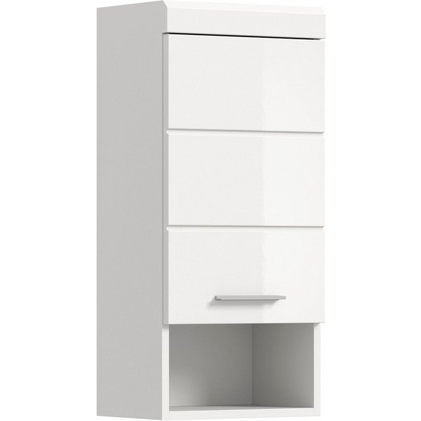 welltime Hängeschrank SIENA, Breite 37cm, 1 Tür, 1 offenes Fächer, 1 Einlegeboden, MDF-Front (1-St., TOPSELLER) in verschiedenen Farben erhältlich, Badmöbel, Ba