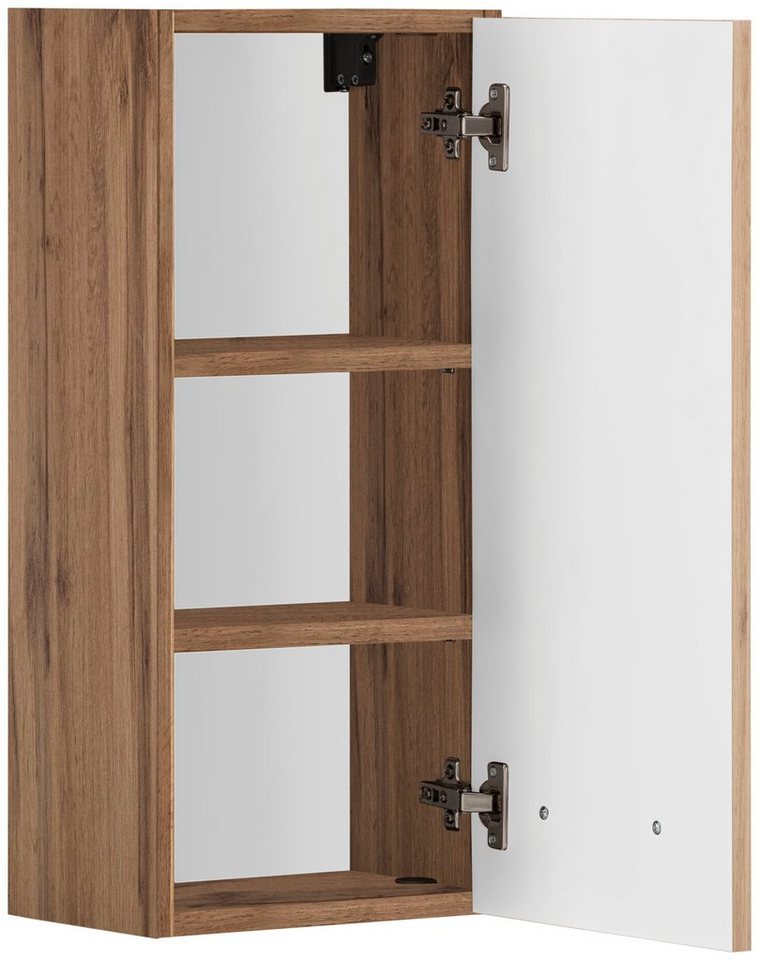 welltime Hängeschrank Trento, verschiedene Ausführungen und Farben Badmöbel, Breite 30 cm, 1 Tür, 2 Einlegeböden, Made in Germany – Bild 4 von 5