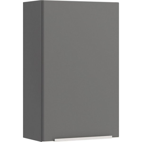 welltime Hängeschrank TRIENT, Hängeschrank 40 cm, gedämpfte Scharniere (Maße (B/H/T): ca. 40/64/20 cm) onyx-grey, gedämpfte Tür, verstellbare Einlegeböden