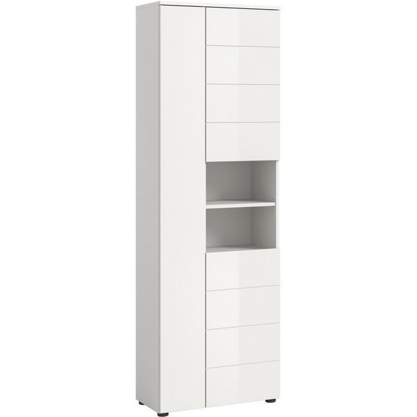 welltime Hochschrank BIEL, 190 cm, 3 Türen, 2 offene Fächer (1-St) Türanschlag wechselbar, modernes Design, Badschrank, Unterschrank, Bad