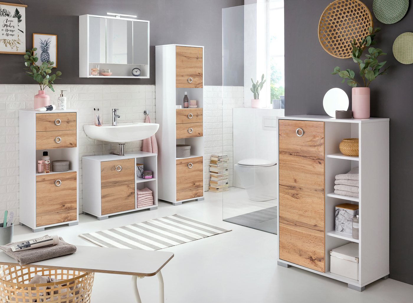 welltime Hochschrank Kimi, Breite 40,5 cm (1-St) Solide Verarbeitung - Dieses Produkt ist in Deutschland gefertigt – Bild 2 von 5