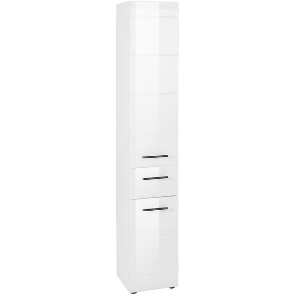 welltime Hochschrank Sovana Badschrank mit einer Schublade und 5 Fächern - (B/T/H) 30/31/182 cm