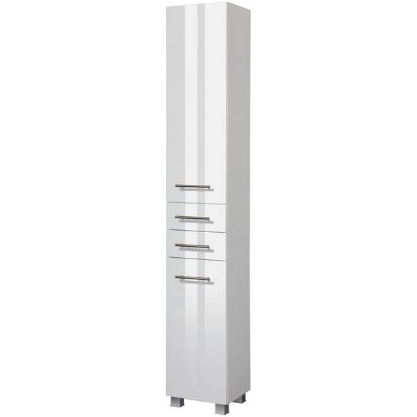welltime Hochschrank Trento, verschiedene Ausführungen und Farben Badmöbel, Seitenschrank Breite 30 cm, viel Stauraum, Made in Germany
