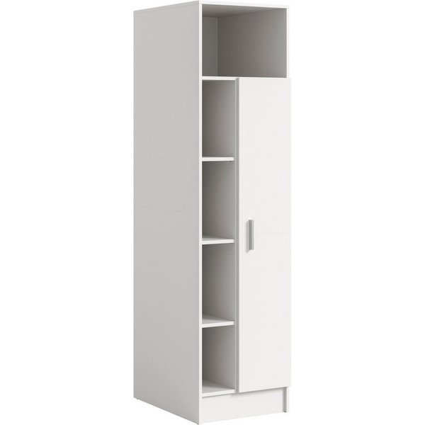welltime Mehrzweckschrank FALAS, Höhe 195cm, 1 Tür, 1 Kleiderstange, 5 offene Fächer (1-St., in verschiedenen Farben erhältlich) Universalschrank, Wäscheschrank