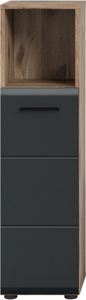 welltime Midischrank FLORENZ, Höhe 110 cm, 1 Tür, 2 Fachböden, 1 offenes Fach (1-St., TOPSELLER) Türanschlag wechselbar, hochwertige MDF Front, Badschrank, Bad – Bild 3 von 5