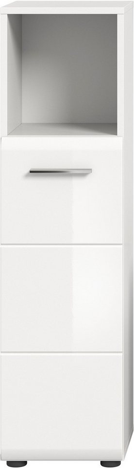 welltime Midischrank FLORENZ, Höhe 110 cm, 1 Tür, 2 Fachböden, 1 offenes Fach (1-St., TOPSELLER) Türanschlag wechselbar, hochwertige MDF Front, Badschrank, Bad – Bild 3 von 5
