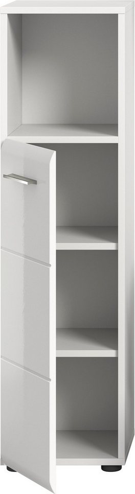 welltime Midischrank FLORENZ, Höhe 110 cm, 1 Tür, 2 Fachböden, 1 offenes Fach (1-St., TOPSELLER) Türanschlag wechselbar, hochwertige MDF Front, Badschrank, Bad – Bild 4 von 5