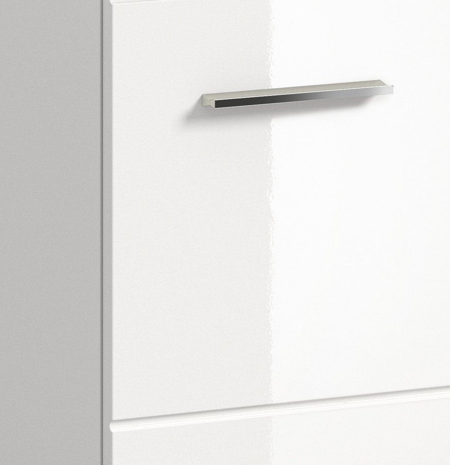 welltime Midischrank FLORENZ, Höhe 110 cm, 1 Tür, 2 Fachböden, 1 offenes Fach (1-St., TOPSELLER) Türanschlag wechselbar, hochwertige MDF Front, Badschrank, Bad – Bild 5 von 5