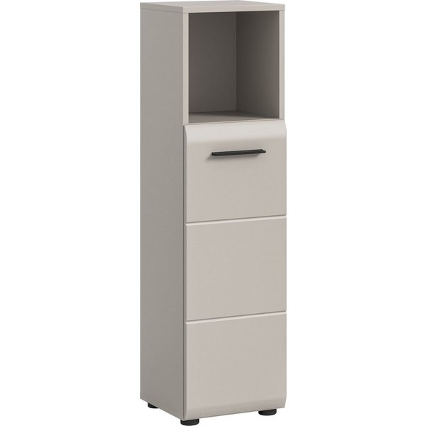 welltime Midischrank FLORENZ, Höhe 110 cm, 1 Tür, 2 Fachböden, 1 offenes Fach (1-St., TOPSELLER) Türanschlag wechselbar, hochwertige MDF Front, Badschrank, Bad