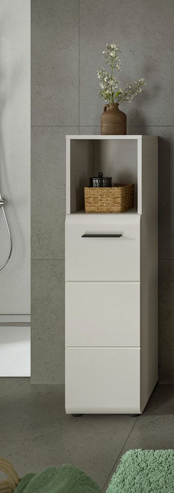 welltime Midischrank FLORENZ, Höhe 110 cm, 1 Tür, 2 Fachböden, 1 offenes Fach (1-St., TOPSELLER) Türanschlag wechselbar, hochwertige MDF Front, Badschrank, Bad – Bild 2 von 5