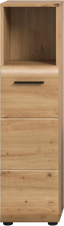 welltime Midischrank FLORENZ, Höhe 110 cm, 1 Tür, 2 Fachböden, 1 offenes Fach (1-St., TOPSELLER) Türanschlag wechselbar, hochwertige MDF Front, Badschrank, Bad – Bild 3 von 5
