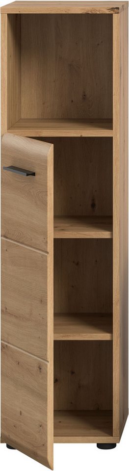 welltime Midischrank FLORENZ, Höhe 110 cm, 1 Tür, 2 Fachböden, 1 offenes Fach (1-St., TOPSELLER) Türanschlag wechselbar, hochwertige MDF Front, Badschrank, Bad – Bild 4 von 5