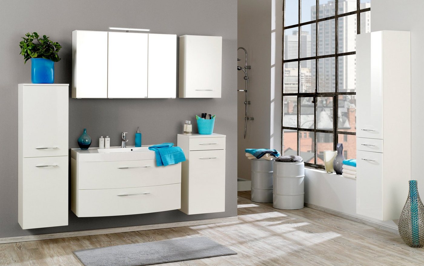 welltime Midischrank Florida Breite 40 cm, mit Softclose und Türdämpfern und Softclose-Funktion – Bild 4 von 5