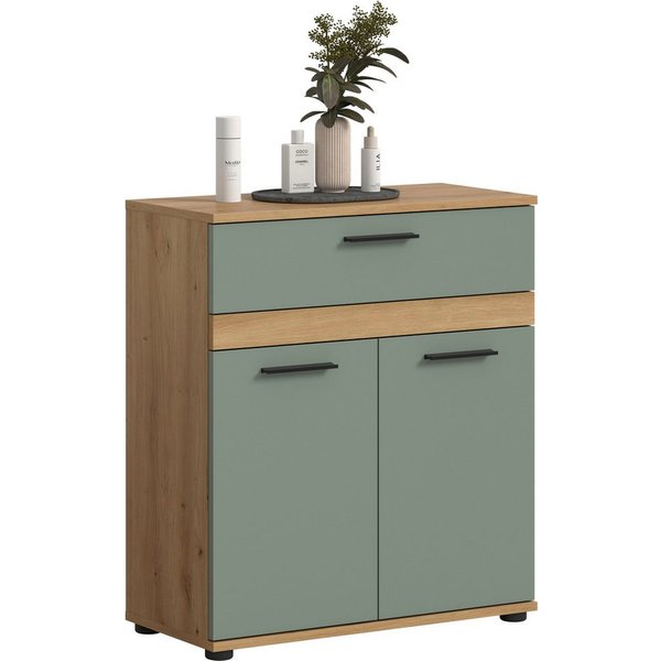 welltime Midischrank LUCCA, Höhe 79 cm, 2 Türen, 1 Schubkasten, 1 Einlegeboden