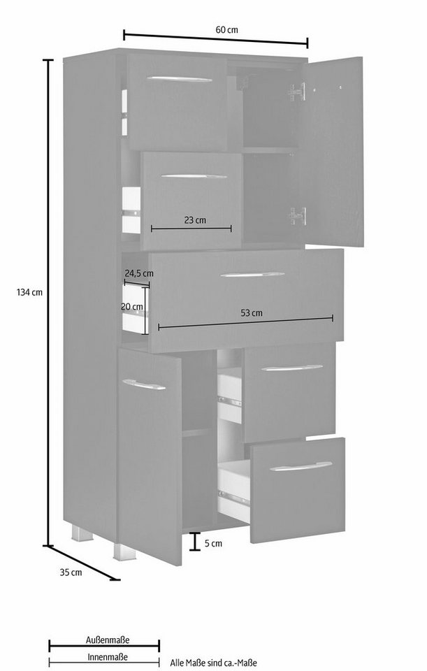 welltime Midischrank Portofino – Bild 2 von 2