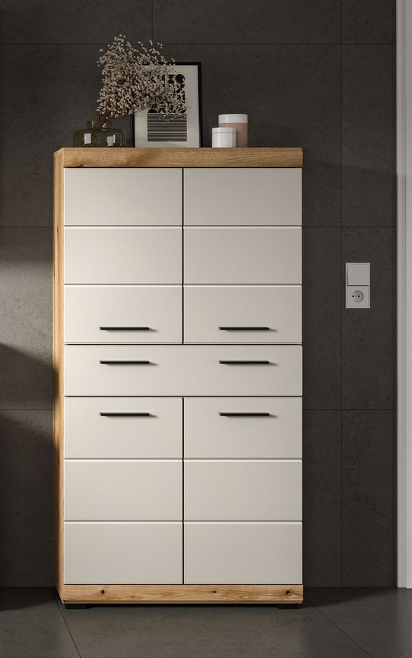 welltime Midischrank SIENA, Breite 74cm, 4 Türen, 1 Schubkasten, 4 Fächer, MDF-Front (TOPSELLER) in verschiedenen Farben erhältlich, Badmöbel, Badschrank, Schra – Bild 2 von 5