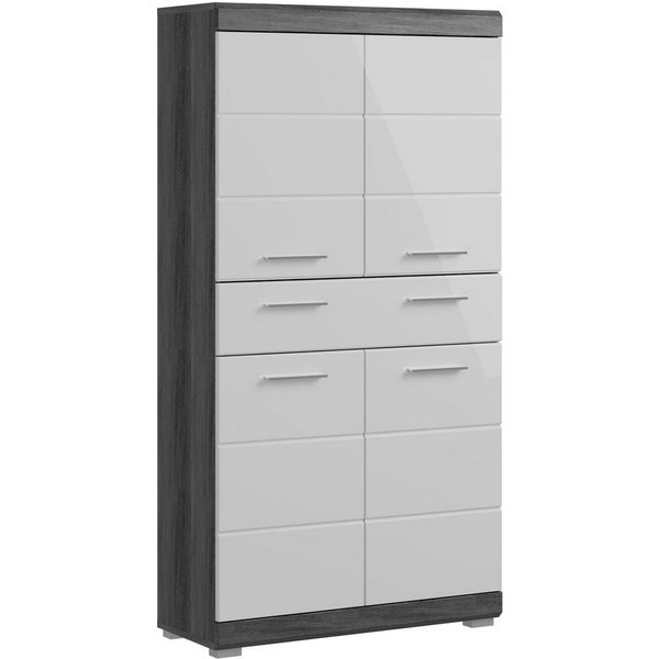 welltime Midischrank SIENA, Breite 74cm, 4 Türen, 1 Schubkasten, 4 Fächer, MDF-Front (TOPSELLER) in verschiedenen Farben erhältlich, Badmöbel, Badschrank, Schra