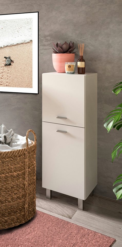welltime Midischrank Tampa, Höhe 80cm, hängend oder stehend montierbar Badschrank, Bad-Möbel, Badezimmer – Bild 2 von 5