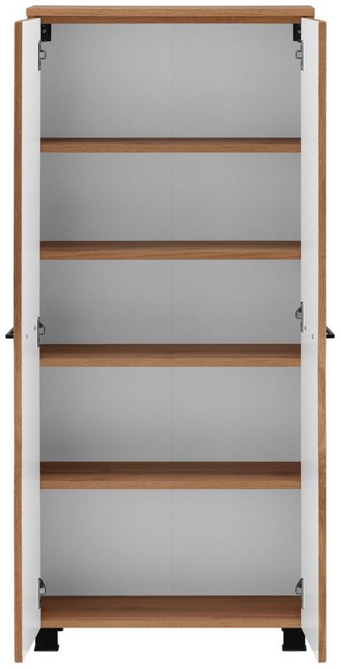 welltime Midischrank Trento, verschiedene Ausführungen und Farben Badmöbel, Badschrank, 60 cm breit, 2 Türen, viel Stauraum – Bild 3 von 5