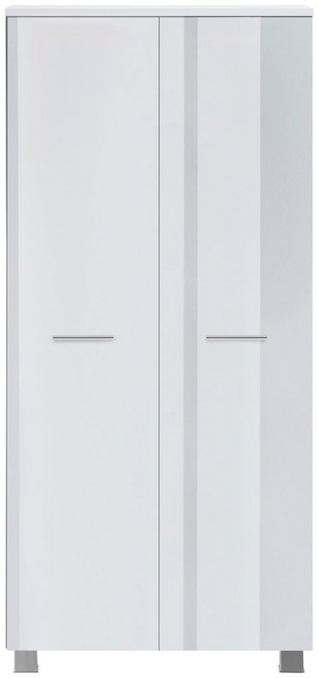 welltime Midischrank Trento, verschiedene Ausführungen und Farben Badmöbel, Badschrank, 60 cm breit, 2 Türen, viel Stauraum – Bild 2 von 5