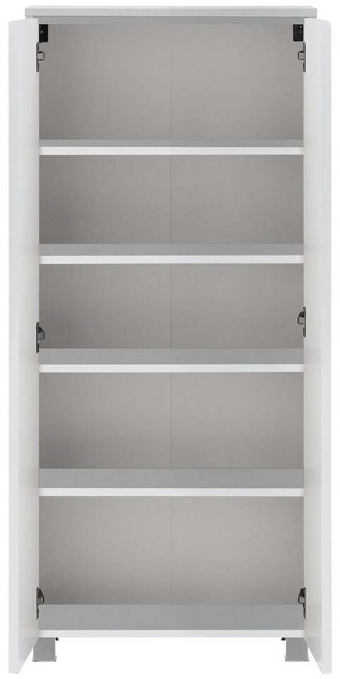 welltime Midischrank Trento, verschiedene Ausführungen und Farben Badmöbel, Badschrank, 60 cm breit, 2 Türen, viel Stauraum – Bild 3 von 5
