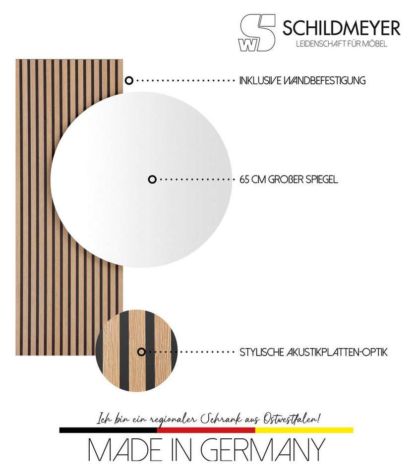 welltime Spiegel Hank, Spiegelelement, Made in Germany, B: 79 cm, Solide Verarbeitung - Dieses Produkt ist in Deutschland gefertigt – Bild 3 von 5