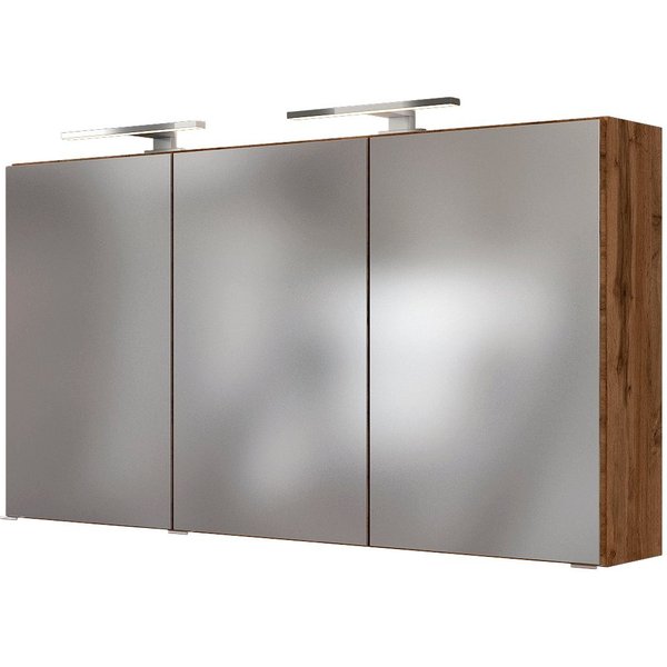 welltime Spiegelschrank Baabe 120 cm breit, inkl. Beleuchtung, Schalter und Steckdose