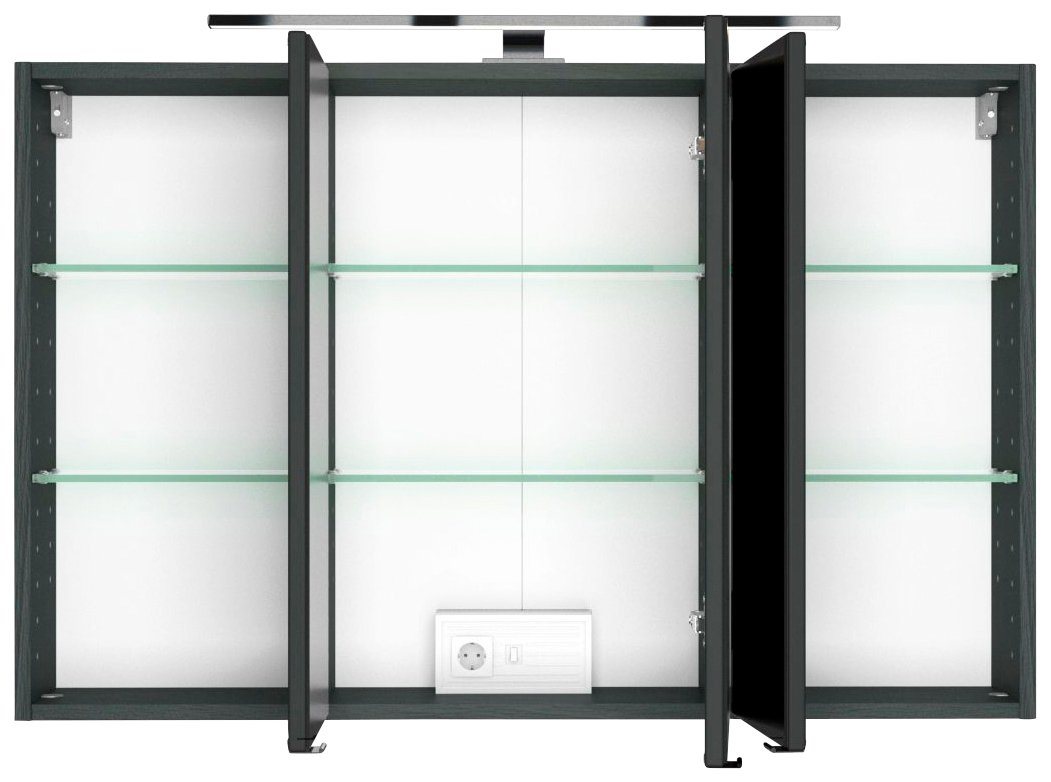 welltime Spiegelschrank Baabe Breite 100 cm, mit 3D-Effekt, dank 3 Spiegeltüren – Bild 2 von 2