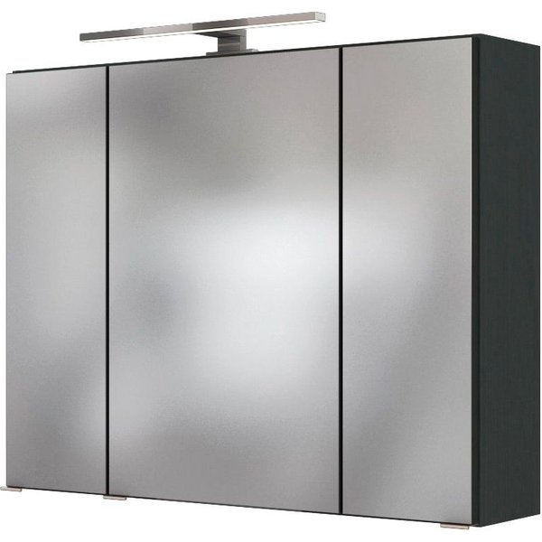 welltime Spiegelschrank Baabe Breite 80 cm, mit 3D-Effekt, dank 3 Spiegeltüren