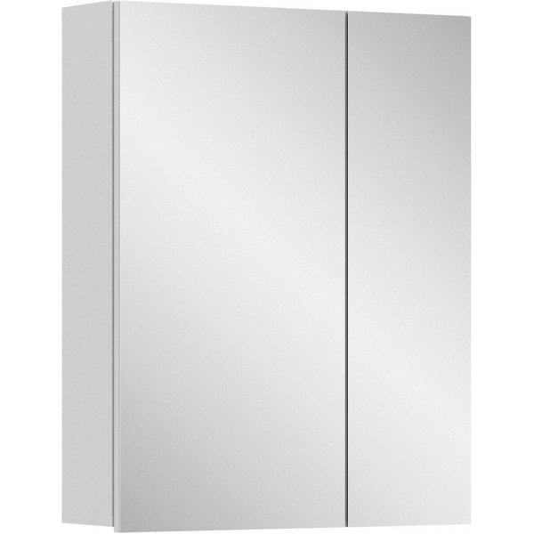 welltime Spiegelschrank BIEL, Breite 60 cm, 2 Türen, 2 Einlegeböden, 3 Fächer (1-St) Badmöbel, Badschrank, Schrank, Wandschrank, Bad, Badezimmer
