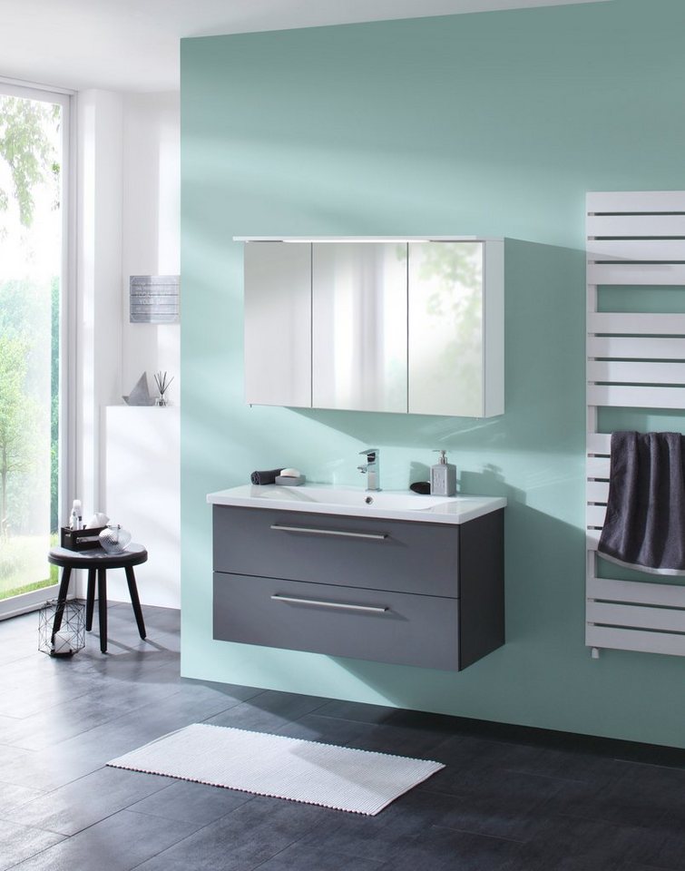 welltime Spiegelschrank Flex Breite 100 cm, mit 3D-Spiegeleffekt – Bild 2 von 5