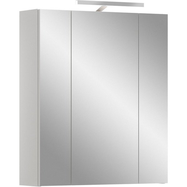 welltime Spiegelschrank FLORENZ, inkl. Beleuchtung, Breite 60 cm, 3 Spiegeltüren (TOPSELLER) in verschiedenen Farben erhältlich, Badmöbel, Badschrank, Schrank, 