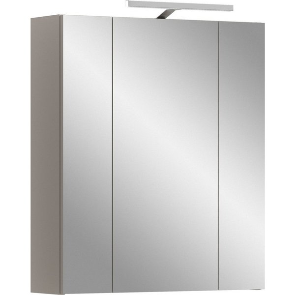welltime Spiegelschrank FLORENZ, inkl. Beleuchtung, Breite 60 cm, 3 Spiegeltüren (TOPSELLER) in verschiedenen Farben erhältlich, Badmöbel, Badschrank, Schrank, 