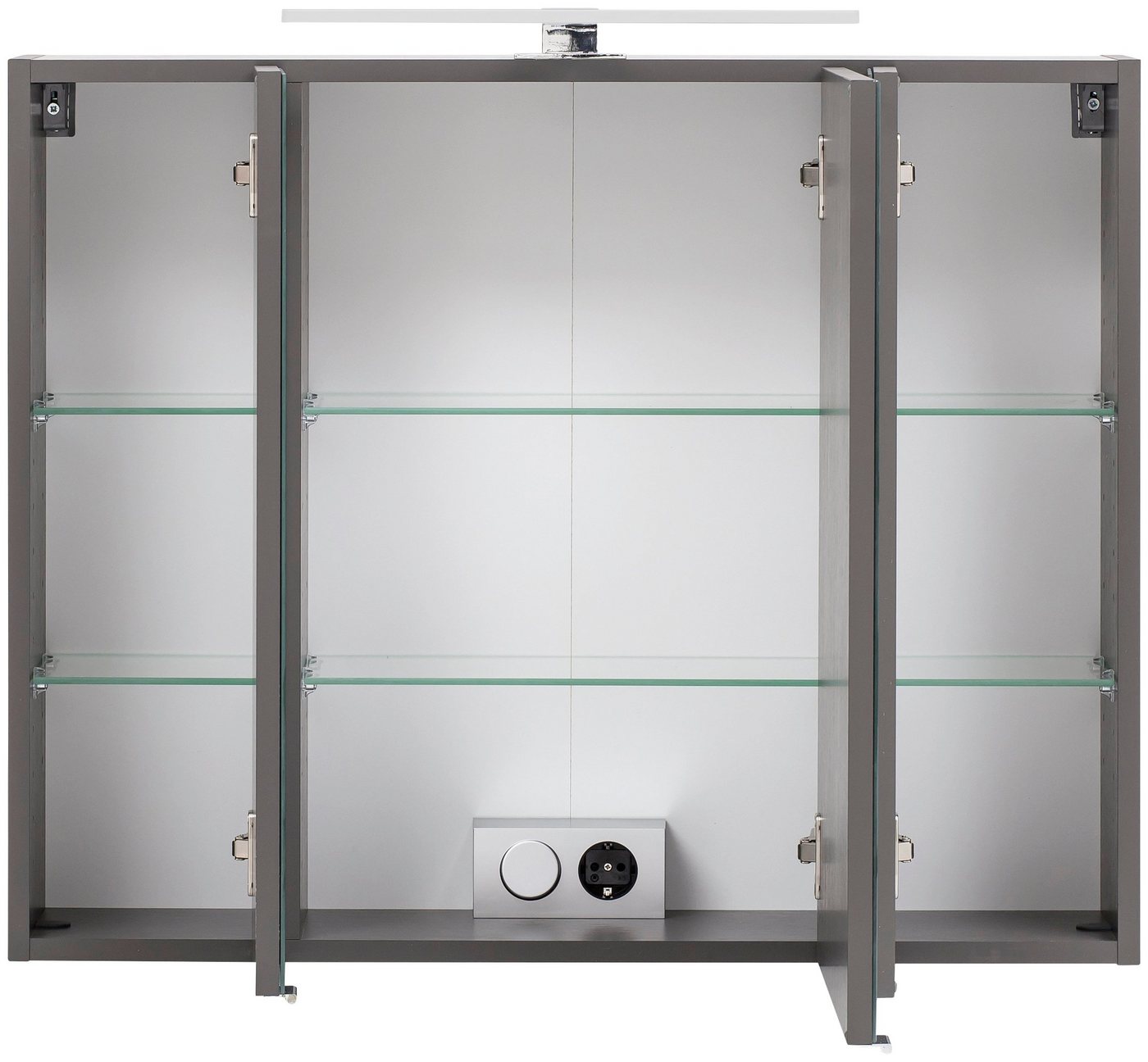 welltime Spiegelschrank Kaunas 80 cm breit, Soft-Close-Funktion – Bild 4 von 5