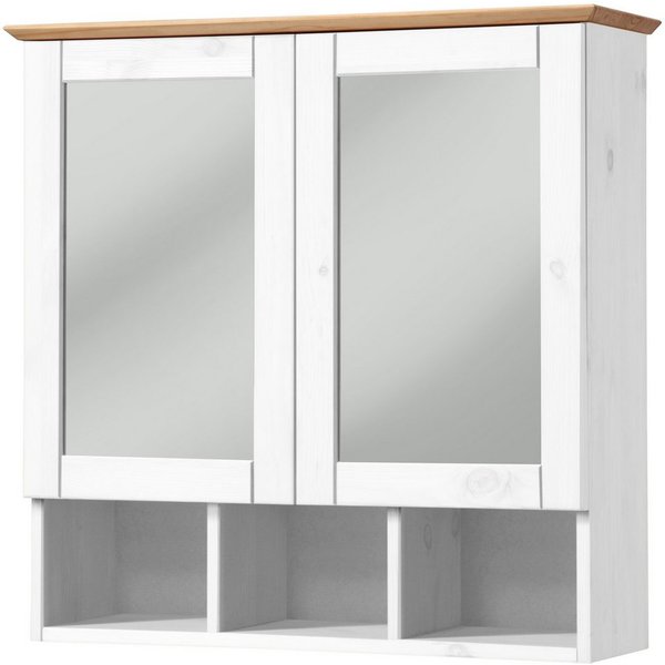 welltime Spiegelschrank Landhaus Sylt Badschrank, Badmöbel, FSC®-zertifiziert Breite 62,5 cm, aus Massivholz