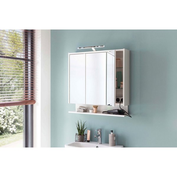 welltime Spiegelschrank List, Spiegelschrank, Made in Germany, B: 65 cm Solide Verarbeitung - Dieses Produkt ist in Deutschland gefertigt