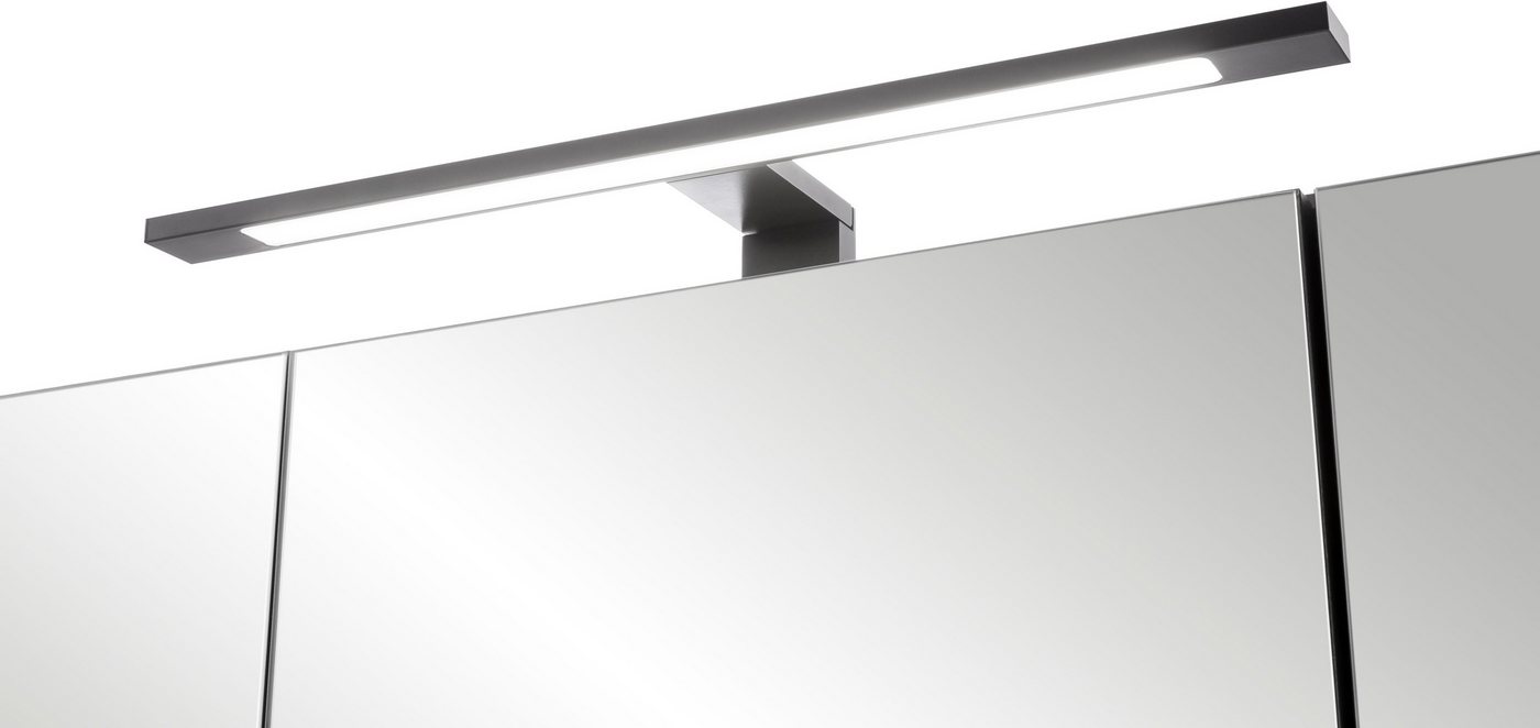 welltime Spiegelschrank MAILAND, gedämpfte Scharniere, LED-Aufbauleuchte (Maße (B/H/T): ca. 105/64/20 cm) Wildeiche, LED-Aufbauleuchte, gedämpfte Scharniere – Bild 5 von 5