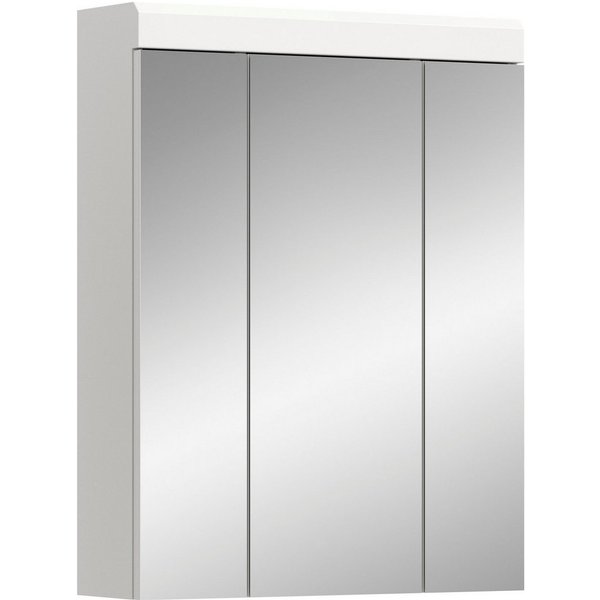 welltime Spiegelschrank SIENA, Breite 60cm, 3 Spiegeltüren, 9 Fächer, 6 Einlegeböden (TOPSELLER) in verschiedenen Farben erhältlich, Badmöbel, Badschrank, Schra