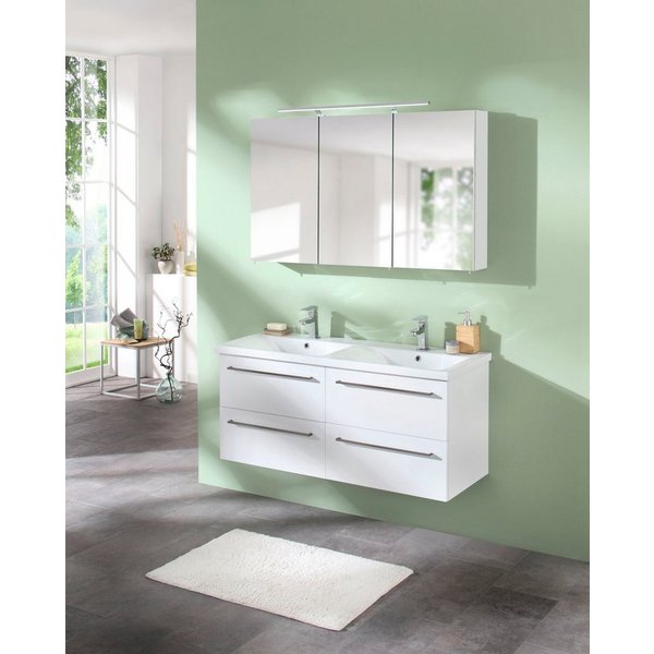 welltime Spiegelschrank Torino, Spiegelschrank, Made in Germany, B: 120 cm Solide Verarbeitung - Dieses Produkt ist in Deutschland gefertigt