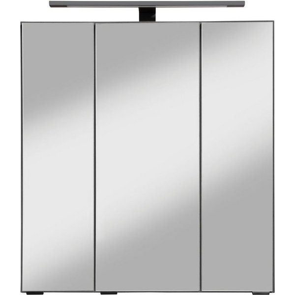 welltime Spiegelschrank Trento, verschiedene Ausführungen und Farben Breite 60 cm, mit 3D-Effekt, Spiegeltüren, Inklusive LED-Beleuchtung