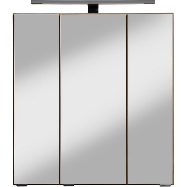welltime Spiegelschrank Trento, verschiedene Ausführungen und Farben Breite 60 cm, mit 3D-Effekt, Spiegeltüren, Inklusive LED-Beleuchtung