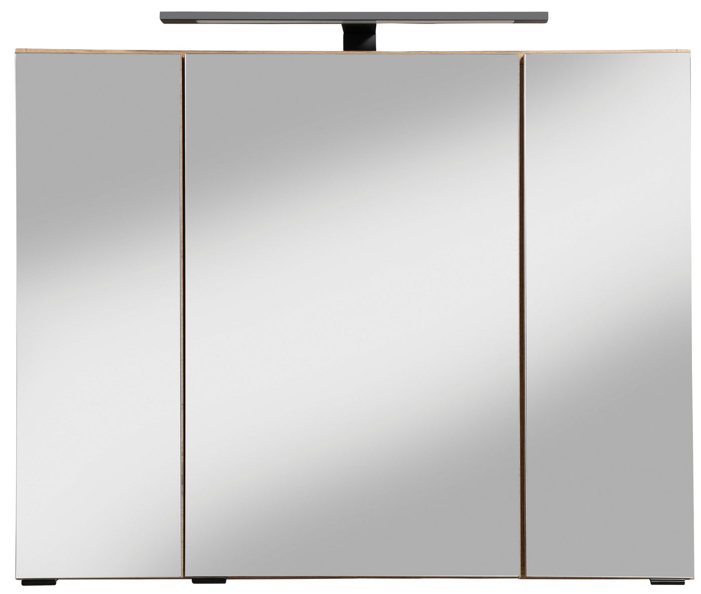 welltime Spiegelschrank Trento, verschiedene Ausführungen und Farben Breite 80 cm, mit 3D-Effekt, Spiegeltüren, Inklusive LED-Beleuchtung – Bild 3 von 5