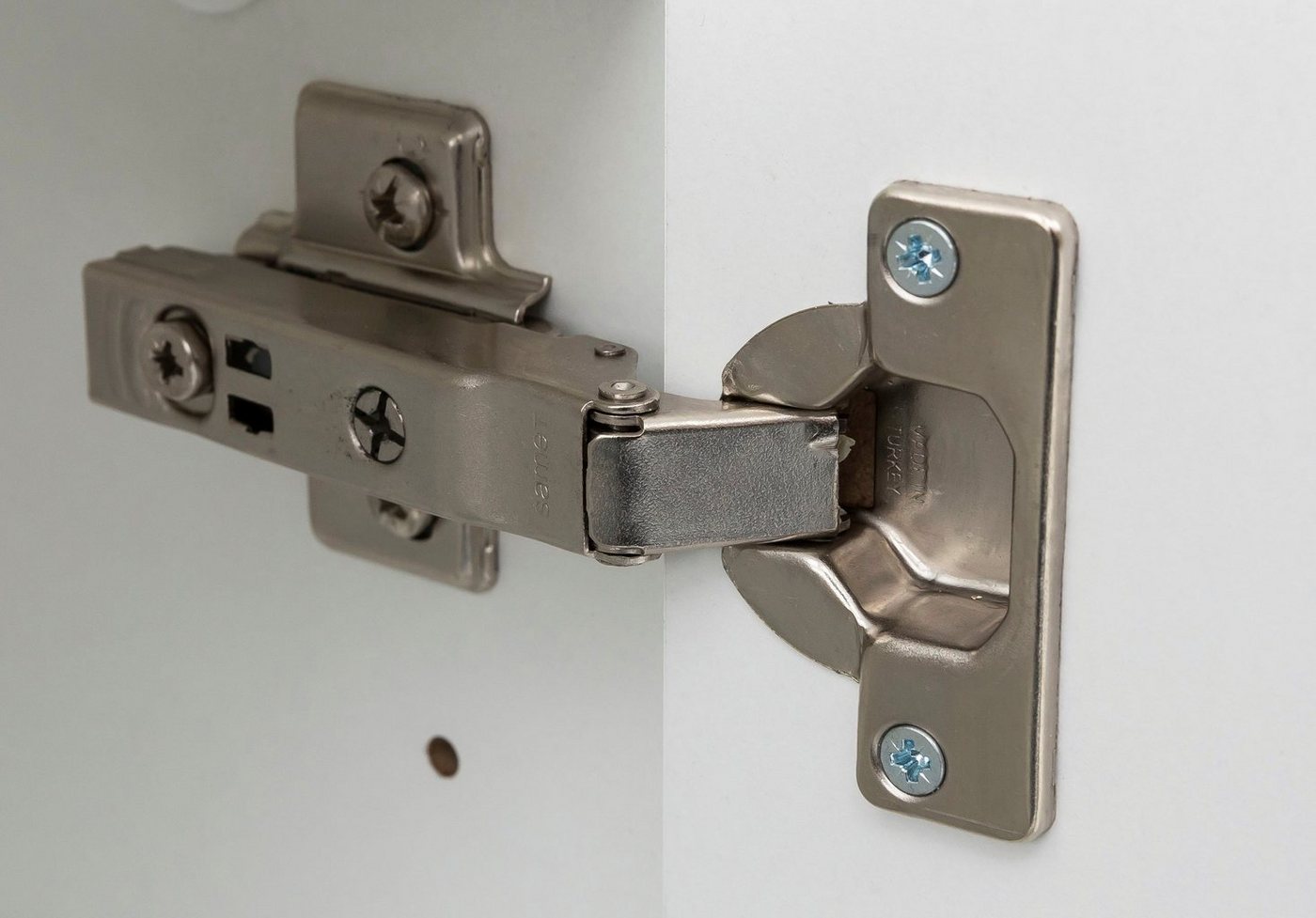 welltime Spiegelschrank Trento, verschiedene Ausführungen und Farben Breite 80 cm, mit 3D-Effekt, Spiegeltüren, Inklusive LED-Beleuchtung – Bild 4 von 5