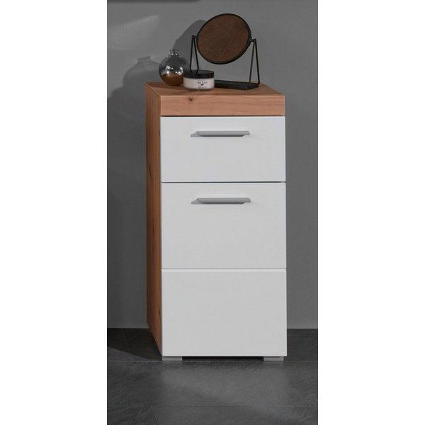 welltime Unterschrank Avena Badezimmerkommode mit 1 Schublade und 1 Tür - (B/T/H) 37/31/79 cm